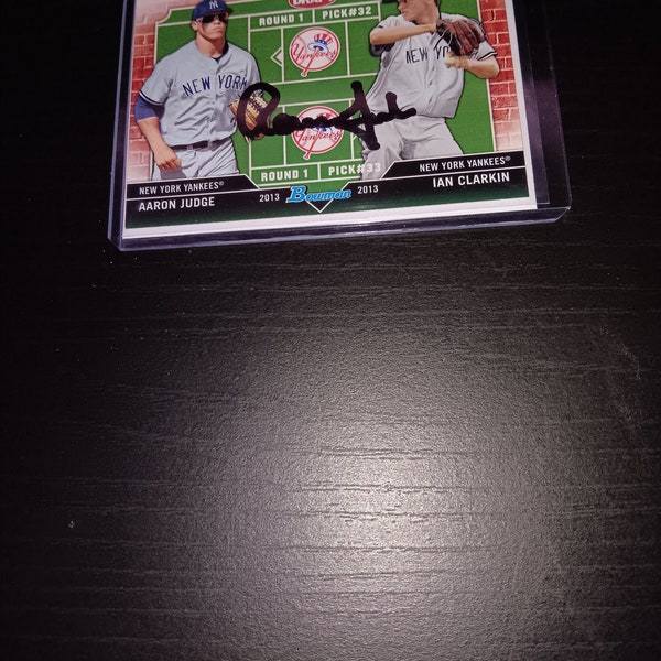 Aaron Judge autographed rookie card with coa