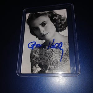 Grace Kelly handsignierte Karte mit Echtheitszertifikat