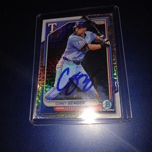 Corey Seager signierte Karte mit COA
