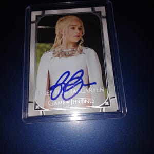 Emilia Clark Autographed card with coa