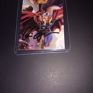 Thor, Chris Hemsworth Cartão autografado com cacau
