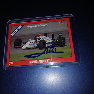 Carte autographiée Mario Andretti avec certificat