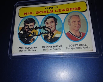 ボビー・ハルのサイン入りチケットと1976年～1993年のボビー・デニスと