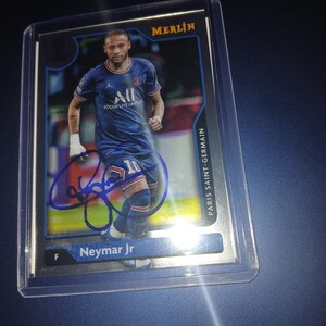 Handsignierte Neymar Jr Karte mit Echtheitszertifikat