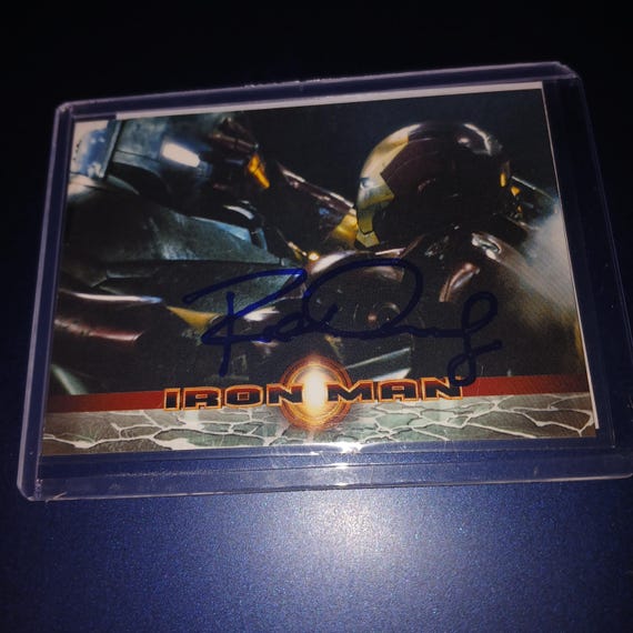 Robert Downey Jr Autographed Card With Coa - Etsy