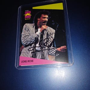 Lionel Richie Autographed  card with coa