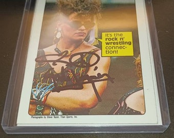 Cyndi Lauper autographed card with coa