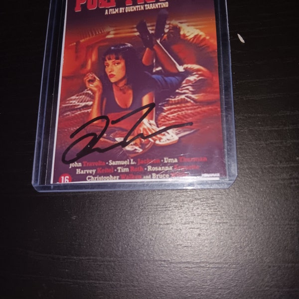 Quentin Tarantino autographed custom card with coa