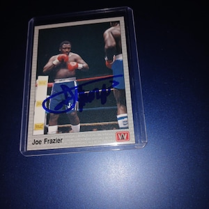 Joe Fraizer autographed card with coa
