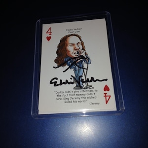 Eddie Vedder signierte Karte mit Echtheitszertifikat