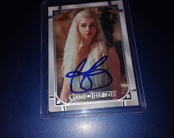 Emilia Clark Autographed card with coa