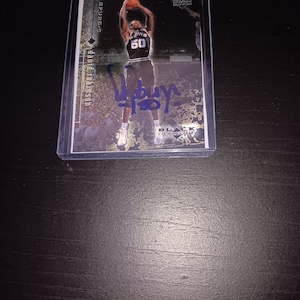 David Robinson cartão autografado com COA