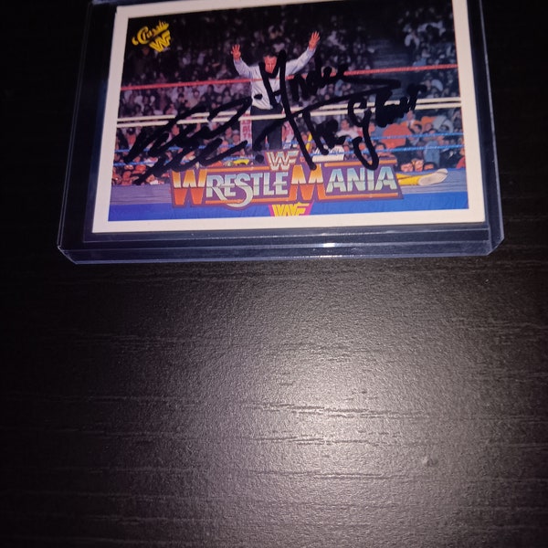 Vince Mcmahon, Andre the Giant autographed card with coa