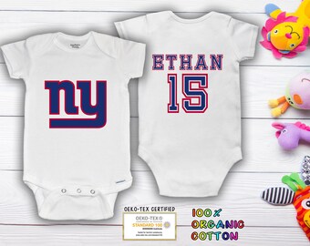bodysuit Giants customized personalized NAME NUMBER ny new york baby