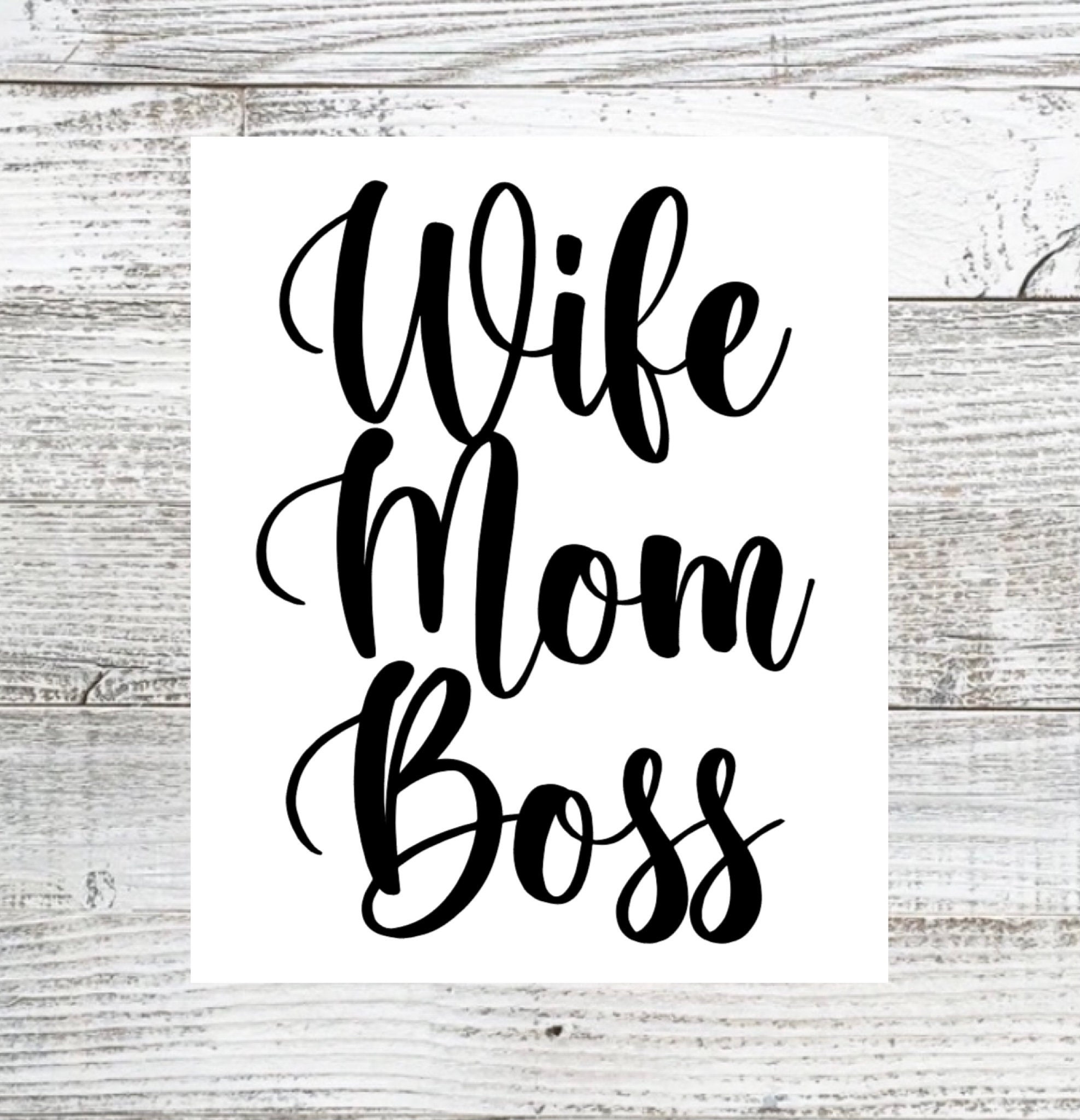 Wife Mom Boss Decal Car Decal Mom Life Car Decal pic