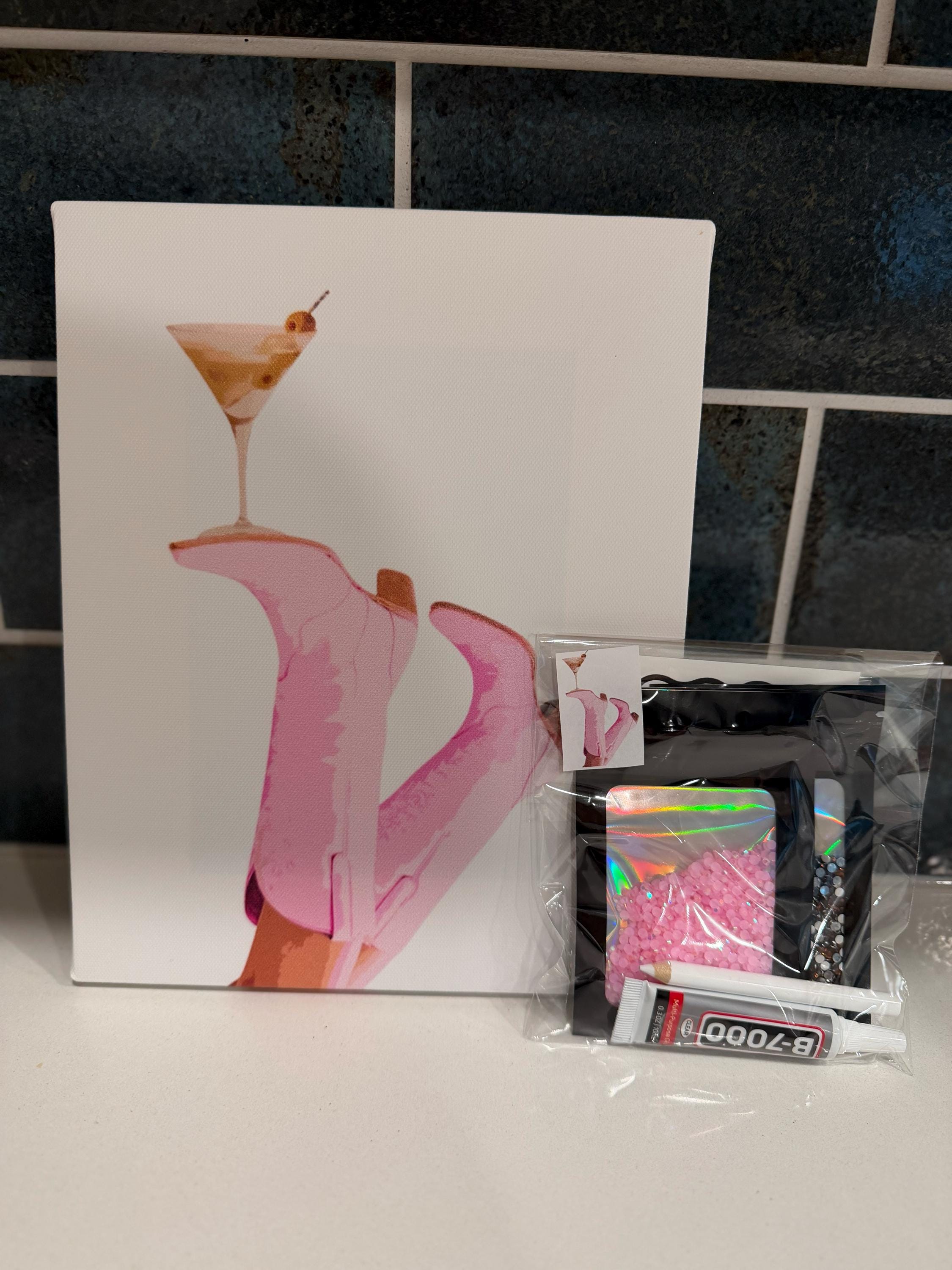 DIY Rhinestone Canvas Kit | Custom Bling Art, Personalized Design - Etsy