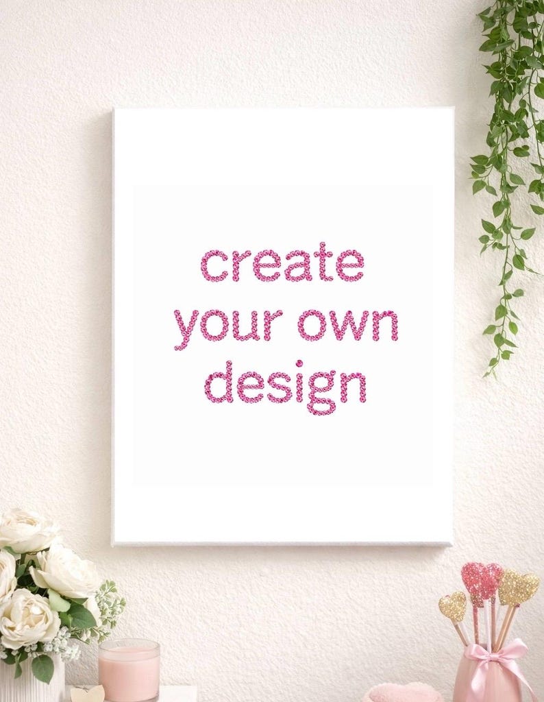 DIY Rhinestone Canvas Kit | Custom Bling Art, Personalized Design - Etsy