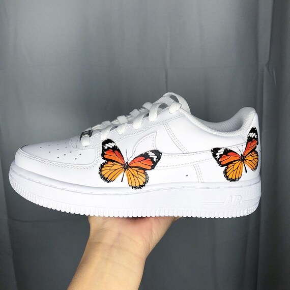 Orange Monarch Butterfly Air Force Ones 