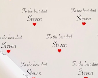 Personalised Father's Day Wrapping Paper