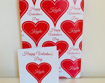 Personalised Valentine's Day Wrapping Paper