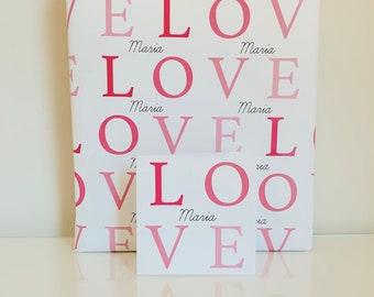Personalised Valentine's Day Wrapping Paper