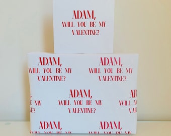 Personalised Valentine's Day Wrapping Paper
