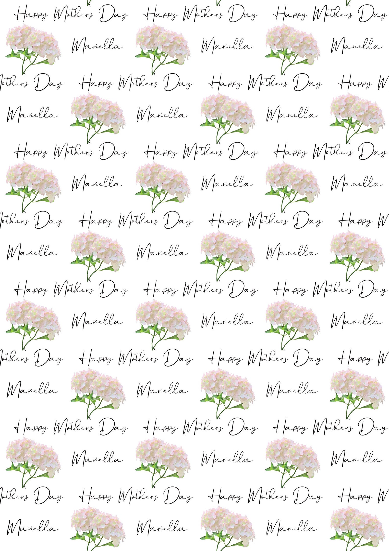 Personalised Mother's Day Wrapping Paper Etsy