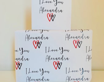 Personalised Valentine's Day Wrapping Paper