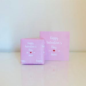 Mini Messages Love Heart Wrapping Paper Set Valentine's Day Gift Wrap 
