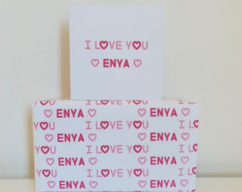 Personalised Valentine's Day Wrapping Paper