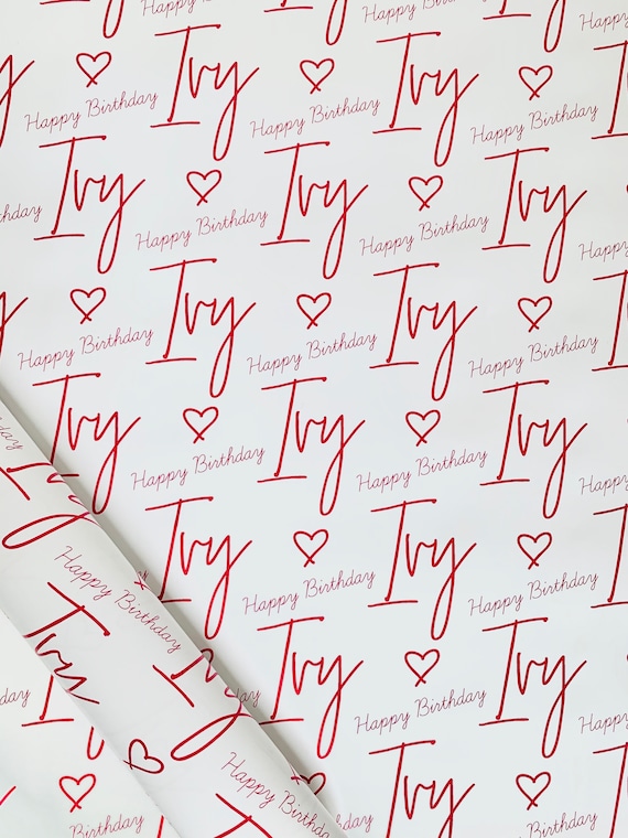 Personalised Birthday Wrapping Paper Etsy