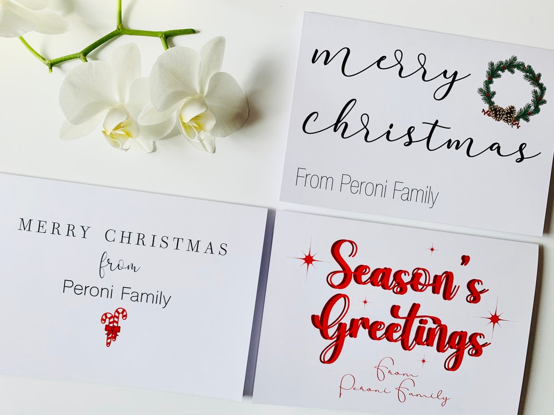 Personalised Christmas Cards Etsy