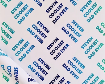 Personalised Father's Day Wrapping Paper
