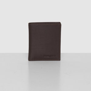 Verdi Schokolade Vertikale Bi-Fold-Geldbörse aus weichem Leder