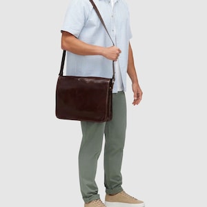 Nero Brown - Double Compartment Messenger - Republic of Florence
