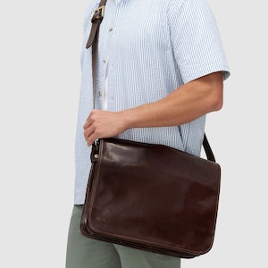 Nero Brown - Double Compartment Messenger - Republic of Florence