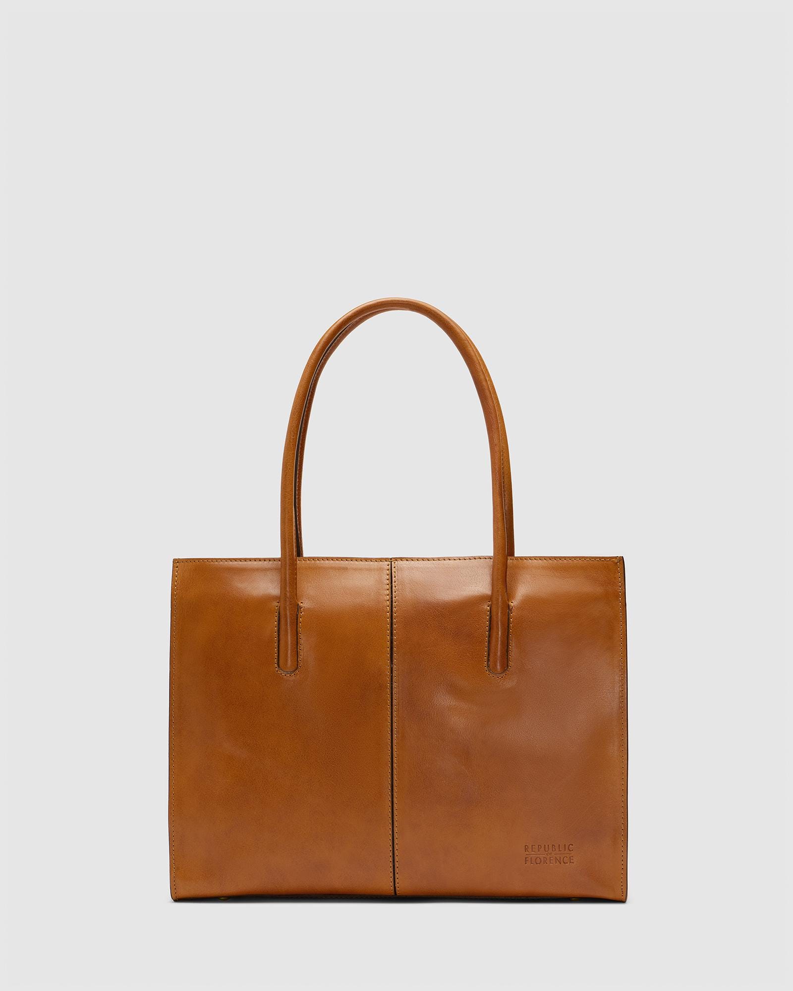 Florence Tan Leather Women Tote/work Bag - Etsy