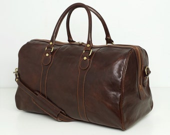 Beltrami Chocolate - Leather Duffle Bag