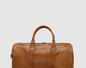 Beltrami Tan - Leather Duffle Bag