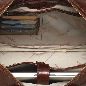 Leather Briefcase for Men, Leather Messenger Bag, Leather 15 Laptop Bag, Work Bag, Christmas Gift for Him // Tokyo Brown image 6