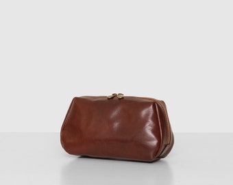 Otto Dopp Kit Brown - Leather Toiletry Bag