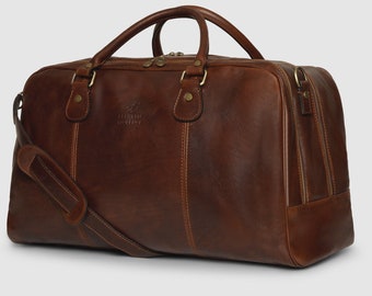 Magellan Matt Chocolate - Leather Duffle Bag