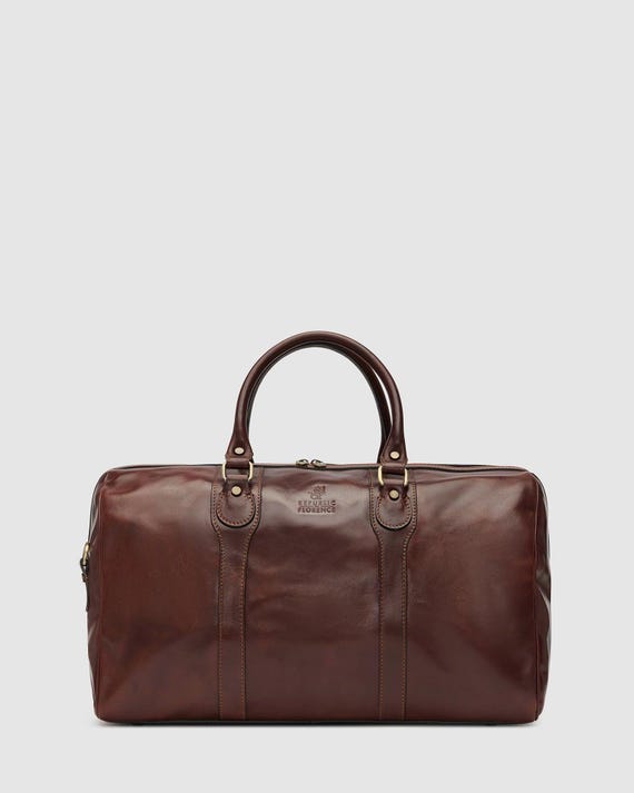 Buy Beltrami Brown Leather Duffle Bag Online in India