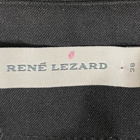 RENE LEZARD Designer Skirt Black Midi Wool Vtg - image 6
