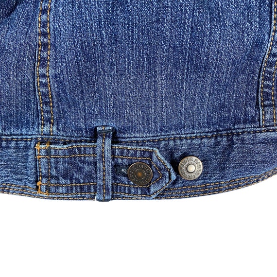EDDIE BAUER Vtg Jean Trucker Jacket Blue Pockets … - image 4