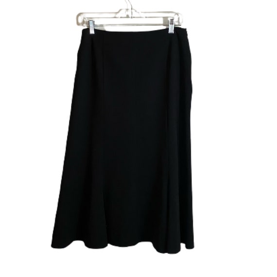 RENE LEZARD Designer Skirt Black Midi Wool Vtg - image 4