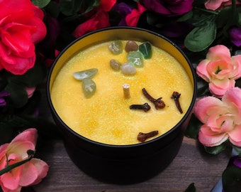 Crown of Success: Intention Candle for Success | Handmade Soy Crystal Candle