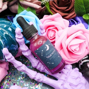 Starseed Intention Oil | Full Moon Oil | Flower Moon Total Lunar Eclipse | Moon Ritual | Moonstone, Larimar, Lemurian Quartz, Moldavite