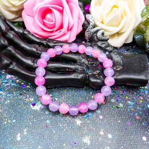 Lavender & Pink Angelite Bracelet | 8mm Handmade Crystal Bracelet