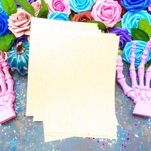 13 Pieces of Spell Writing Paper | &#39;Parchment&#39; Antique Look Paper | Ritual Paper | Intention Paper | Spell Paper